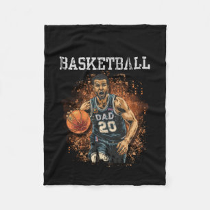 Couverture Polaire Basket papa Vintage