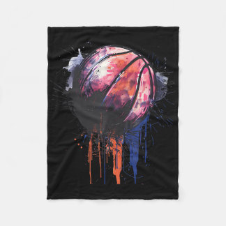 Couverture Polaire Basketball Aquarelle Dessin Armoire Basketball P