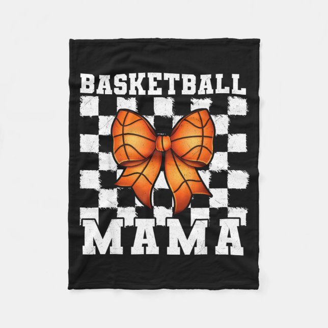 Couverture Polaire Basketball Mama Coquette Bow Game Day Funny Srts L (Devant)