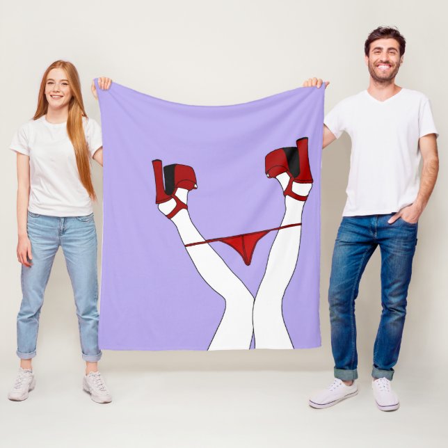 Couverture Polaire Bat à plat de couture ! Culottes vers le bas, art (En situation)