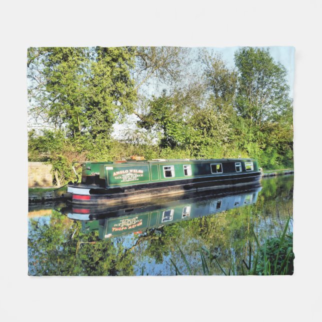 COUVERTURE POLAIRE BATEAU À NARROWBOAT MOUILLÉ SUR LE CANAL (Devant (Horizontal))