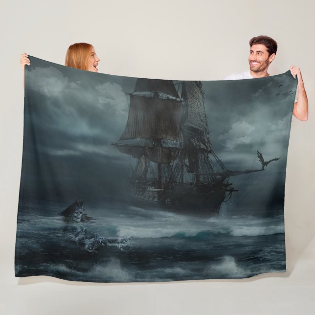Couverture Polaire BATEAU de PIRATE dans une TEMPÊTE (En situation)