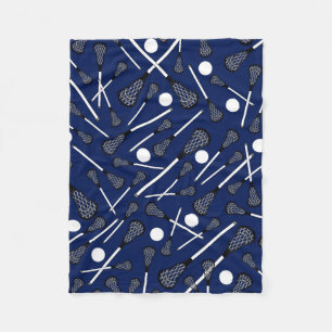 Couverture Polaire Bâtons de lacrosse de bleu marine