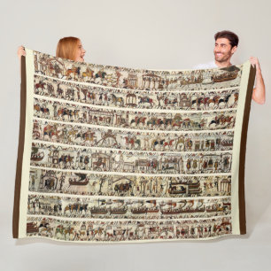 Couverture Polaire BAYEUX TAPESTRY 1066 Bataille d'Hastings