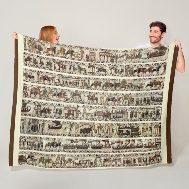 Couverture Polaire BAYEUX TAPESTRY 1066 Bataille d'Hastings (En situation)
