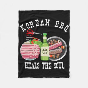Couverture Polaire Bbq Et Soju Coréens Guérissent L'Âme Drôle Coréen