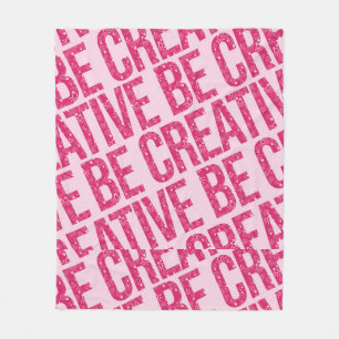 Couverture Polaire Be Creative Motif Word Art Exemples Motif Art