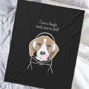 Couverture Polaire Beagle de refroidissement avec Bubblegum mignon ch