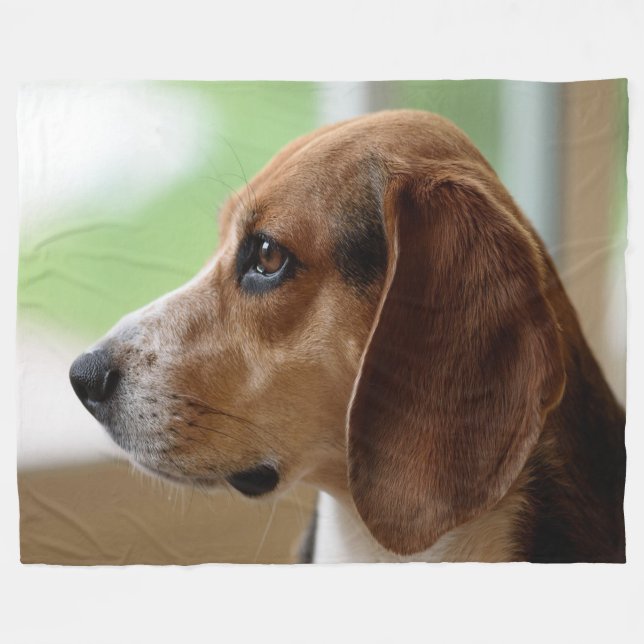 Couverture Polaire Beagle de rêve du jour (Devant (Horizontal))