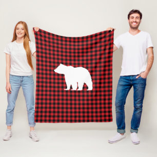 Couverture Polaire Bear Buffalo Check Mountain Living