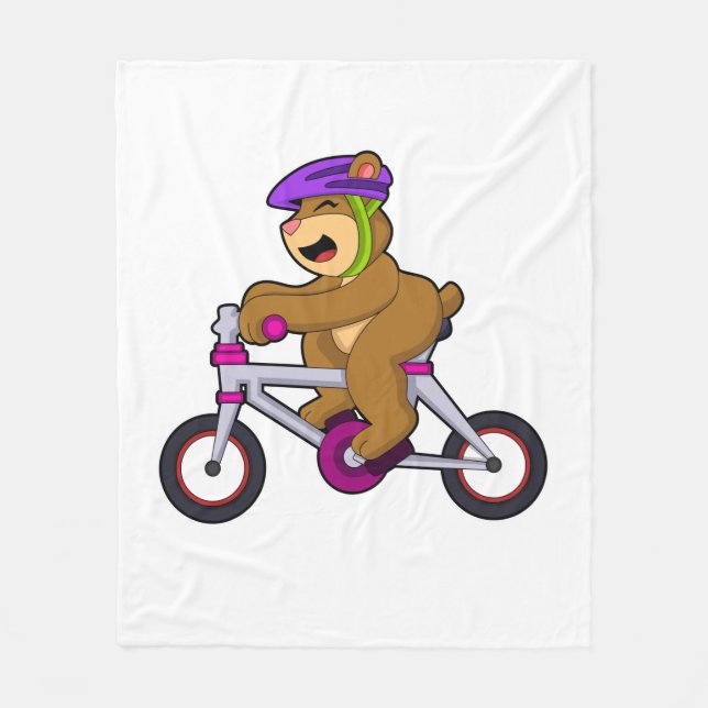 Couverture Polaire Bear with Bicycle & Helmet (Devant)