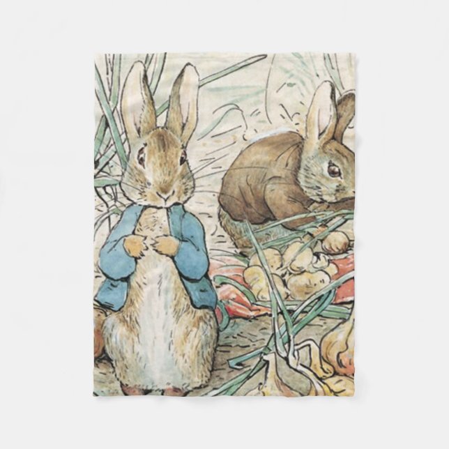 Couverture Polaire Beatrix Potter Peter Rabbit et Benjamin Bunny (Devant)