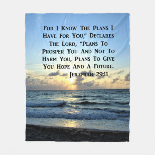 COUVERTURE POLAIRE BEAU JEREMIAH 29:11 SCRIPTURE VERSE