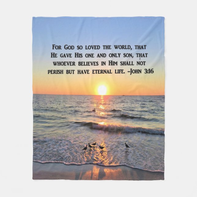 COUVERTURE POLAIRE BEAU JOHN 3:16 FLEECE BLANKET (Devant)