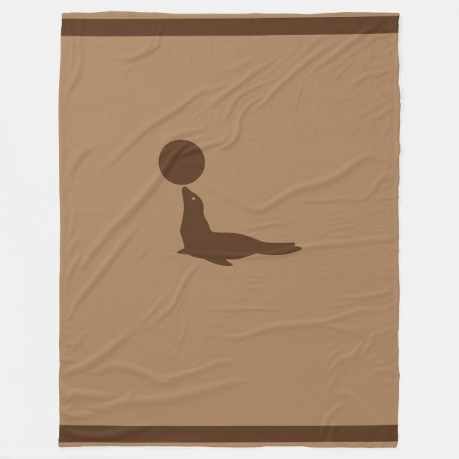 Couverture Polaire Beau Lion de mer Brown & Ball (Devant)
