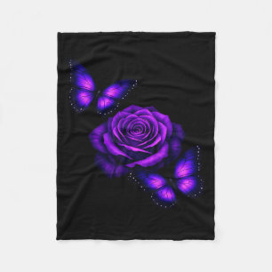 Couverture Polaire Beau papillon rose violet amoureux papillon