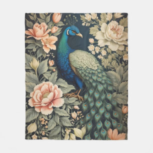 Couverture Polaire Beau Peacock William Morris Inspiré Floral
