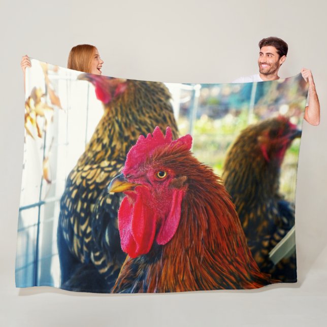 Couverture Polaire Beau Rooster (En situation)