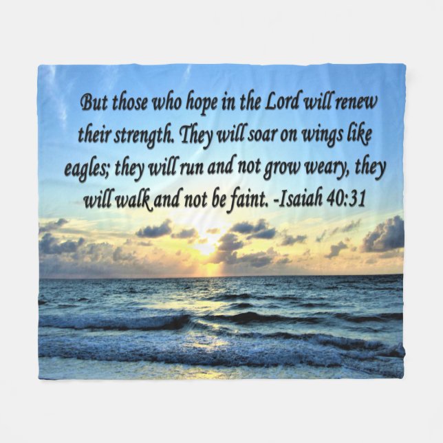 COUVERTURE POLAIRE BEAU SUNRISE ISAIAH 40:31 (Devant (Horizontal))