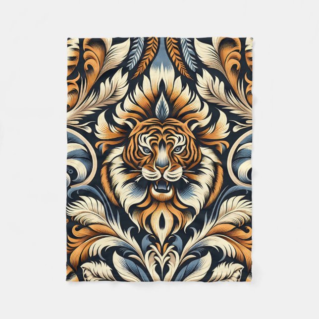 Couverture Polaire Beau tigre (Devant)