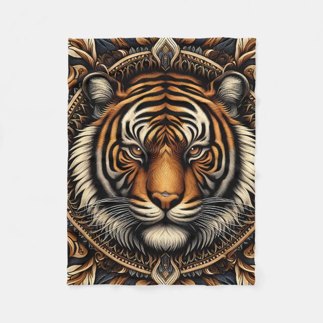 Couverture Polaire Beau tigre (Devant)