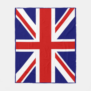 Couverture Polaire Beau U.k Drapeau Union jack Bleu encadré