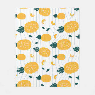 Couverture Polaire Beauté ananas : Motif tiré à la main