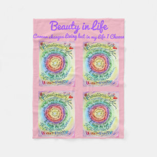 Couverture Polaire Beauté dans la vie Cancer Poème Soft Fleece Blanch
