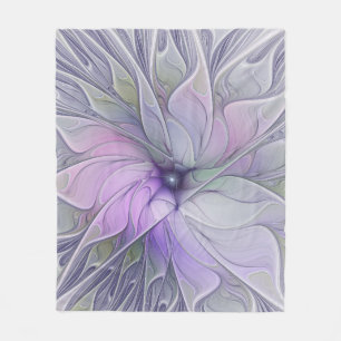 Couverture Polaire Beauté étonnante Fleur d'art Abstrait fractal mode