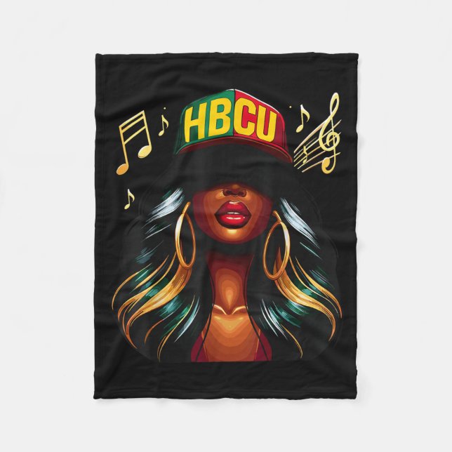 Couverture Polaire Beautiful Black Girl Hbcu  (Devant)