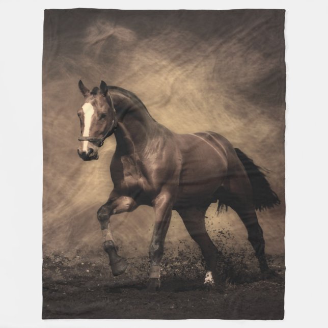 Couverture Polaire Beautiful horse throw pillow (Devant)