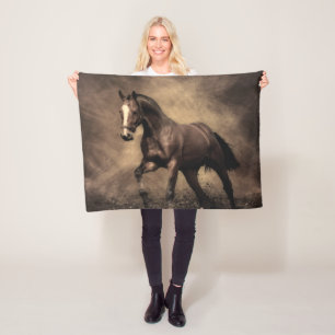 Couverture Polaire Beautiful horse throw pillow