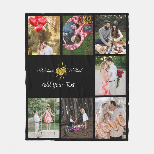 Couverture Polaire Beautiful personalised fleece blanket for lovers (Devant)