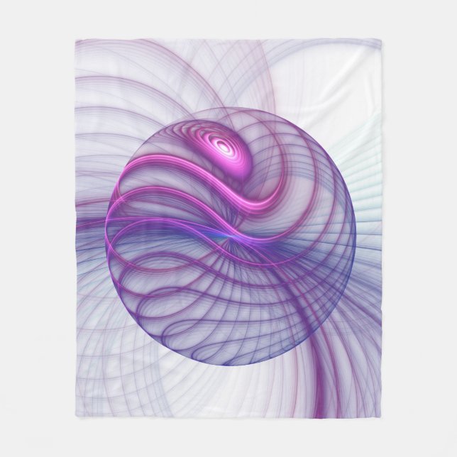 Couverture Polaire Beautiful Swing Modern Abstract Fractal Art Pink (Devant)