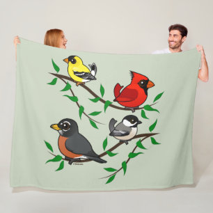 Couverture Polaire Beaux oiseaux Jardins