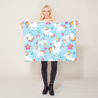 Couverture Polaire Bébé aux couleurs mignonnes Unicorn
