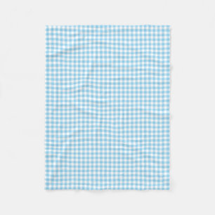Couverture Polaire Bébé Bleu et blanc Petite taille En vichy Chèques