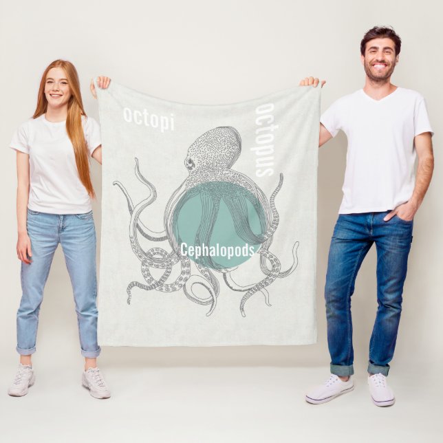 Couverture Polaire Bébé de poulpe sous la mer (En situation)