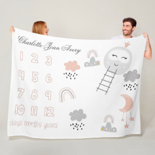 Couverture Polaire Bébé Jalon Blanket Pathway vers la Lune
