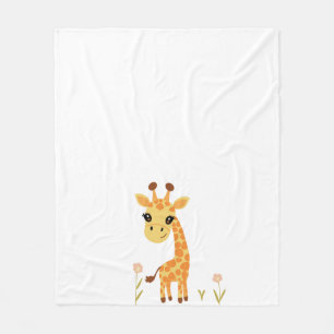 Couverture Polaire Bébé mignon Giraffe Boho