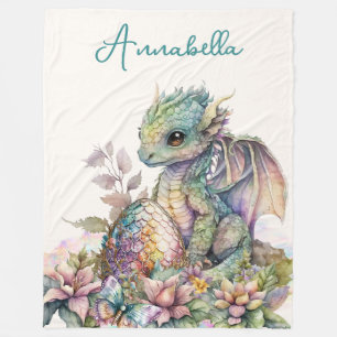 Couverture Polaire Bébé mignon Oeuf Dragon