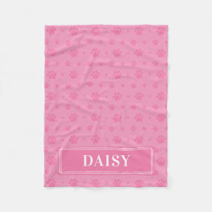 Couverture Polaire Bébé Pis Rose Monogramme Pet Fleece Blanket