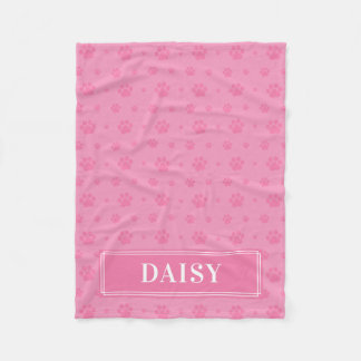 Couverture Polaire Bébé Pis Rose Monogramme Pet Fleece Blanket