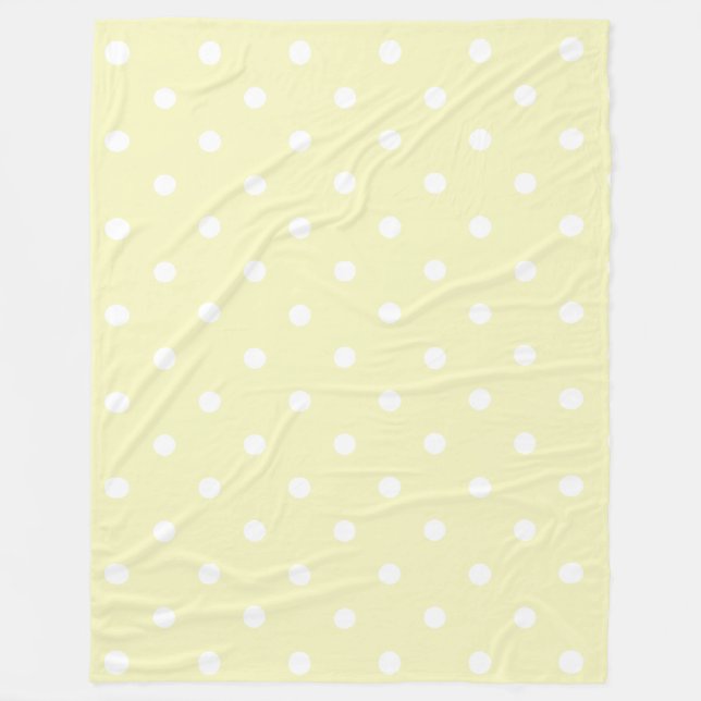 Couverture Polaire Bébé Pois jaunes (Devant)