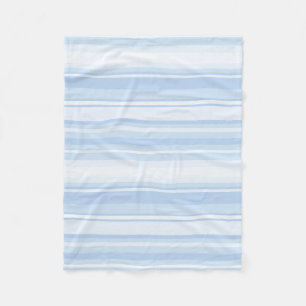 Couverture Polaire Bébé rayures bleues