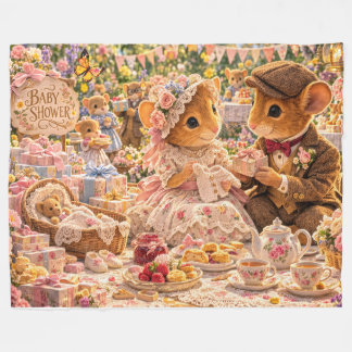 Couverture Polaire Bébé Souris Victorien Shower Cottagecore Nursery