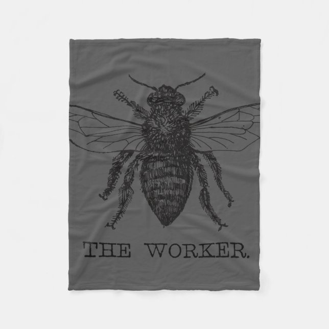 Couverture Polaire Bee Worker Honey Black Bumblebee (Devant)