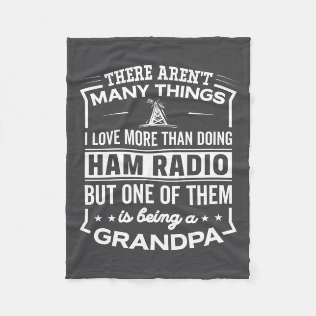 Couverture Polaire Being A Ham Radio Grandpa Funny Old Man  (Devant)