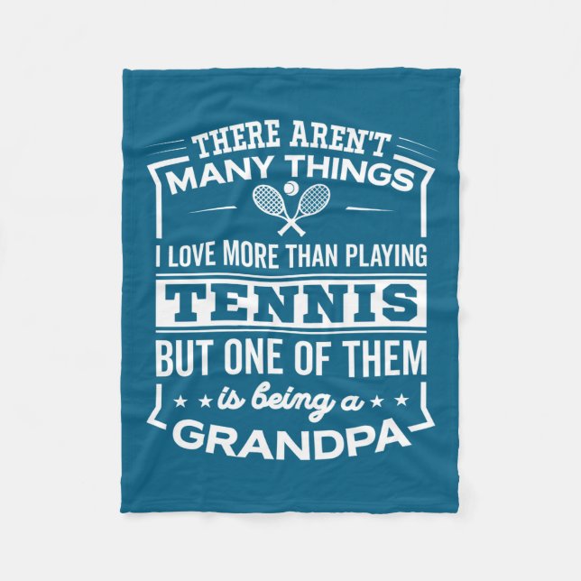 Couverture Polaire Being A Tennis Grandpa Funny Old Man  (Devant)