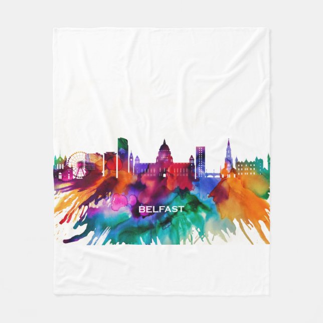 Couverture Polaire Belfast Skyline (Devant)